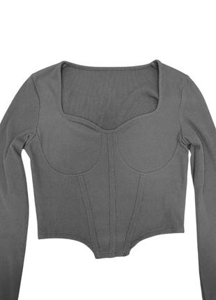 Топ корсетний ,сіра пудра.м