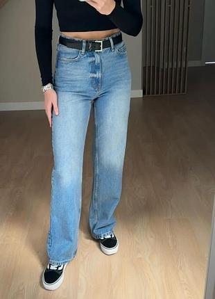 Джинси zara high rise straight