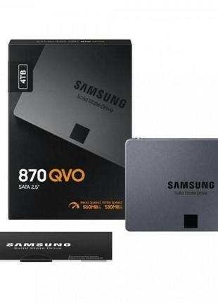 Ssd накопитель samsung 870 qvo 4 tb (mz-77q4t0bw) новый!!!
