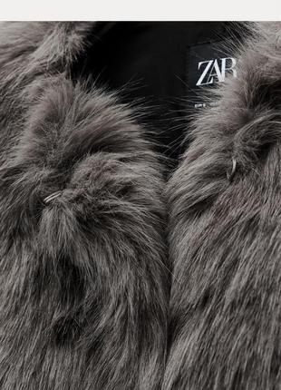 Серая шуба zara3 фото