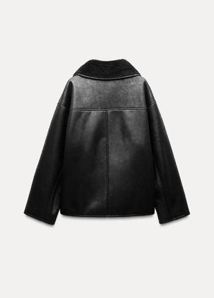 Дублянка зі штучним хутром zara2 фото