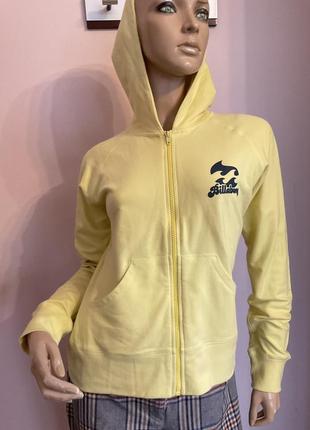 Бавовняна жовта толстовка - кардиган / m- l/ brend billabong