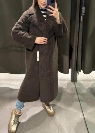 Дублянка шоколадного кольору zara