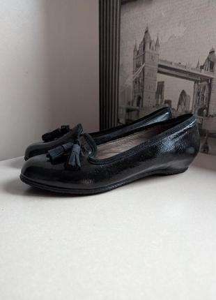 Туфли балетки spiffy (36) made in spain из натуральной кожи оригинал на танкетке