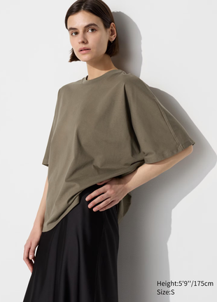 Бавовняна овесайз футболка uniqlo