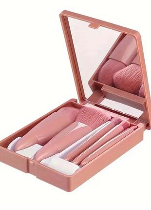 Набір овальних пензлів для макіяжу у футлярі2 фото