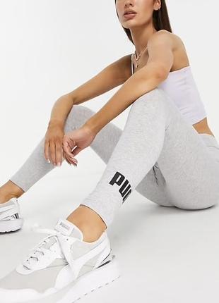 Сірі спортивні бавовняні лосини puma