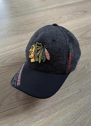 Мужская оригинальная бейсболка с нашивками finish reebok chicago blackhawks