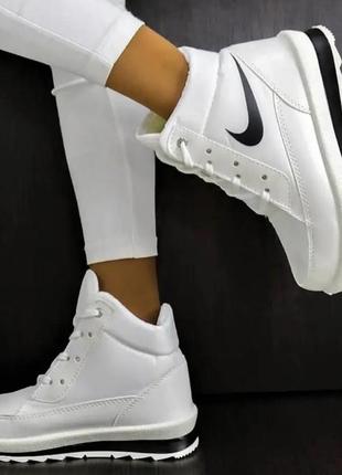 Дутики женские зимние белые кроссовки