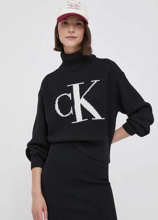Свитер кофта водолазка гольф calvin klein, оригинал! цена указана с пониженкой!