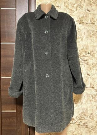 Лёгкое шерстяное, мохеровое с альпакой пальто оверсайз design hil fashion