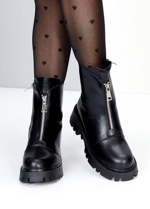 Черевики жіночі шкіряні чорні