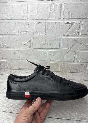 Крутые черные мокасины tommy hilfiger
