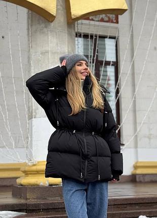 Пуховик женский, женский зимний пуховик на кулисе