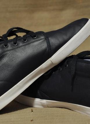 Высокие кожаные кроссовки темно-синего цвета lacoste - ampthill 116 2 cam (natural) 42 р. ( 27 смю)