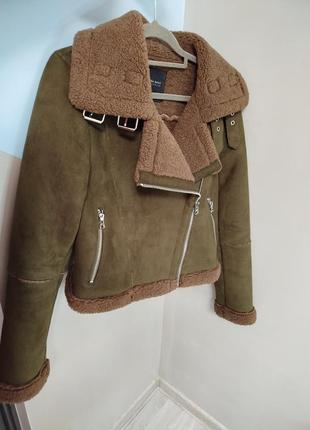 Стильная зимняя косуха авиатор, от zara basic