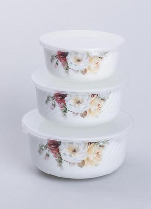 Набор пищевых контейнеров керамических rose hip 0,55/0,95/1,35 л