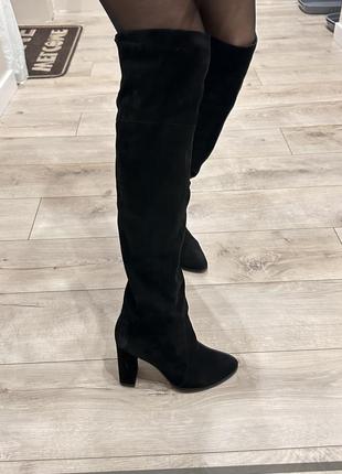 Замшевые сапоги