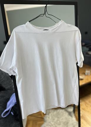 Белая базовая футболка bershka