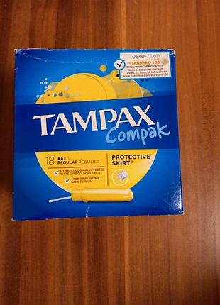 Тампони tampax compak 18шт.