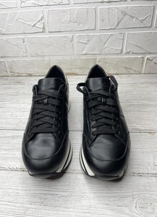 Круті шкіряні кросівки на платформі hogan3 фото
