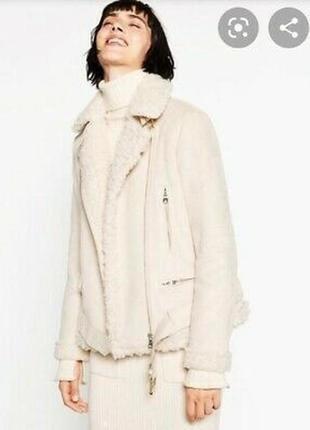 Дублянка авіатор на хутрі zara