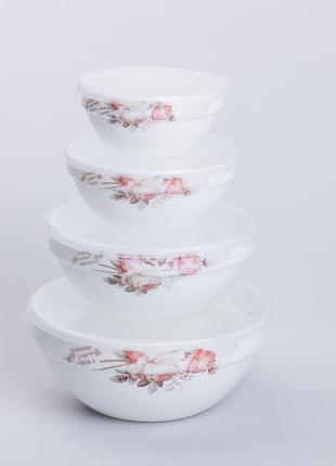 Набір керамічний харчових контейнерів 4 шт 0,25/0,35/0,6/1,1л