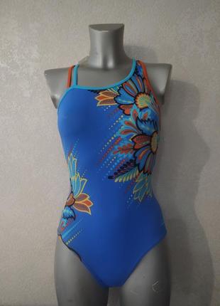 36/xs,zoggs, ярко голубой купальник для плавания, для бассейна, новый