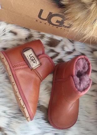 Зимние кожаные угги ugg australia на овчине
