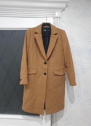 Базовое шерстяное пальто zara