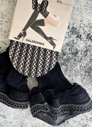 Чулки calzedonia черные в сетку
