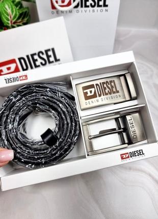 Набор ремень и пряжки кожаный diesel