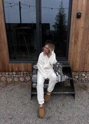 Флісовий костюм з кофтою oversize