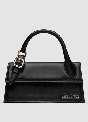 Сумка в стиле jacquemus le chiquito long boucle black