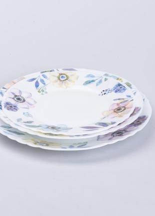 Столовый сервиз керамический на 6 персон 18 предметов белый