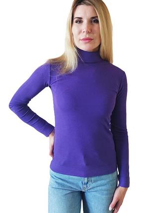 Водолазка из плотного трикотажа лавандовая