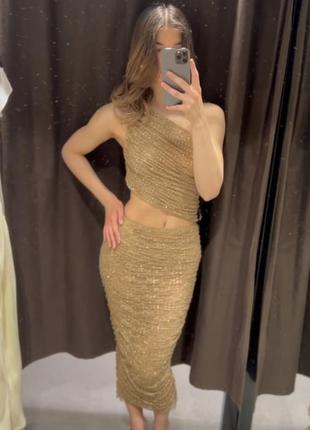 Zara топ та спідниця