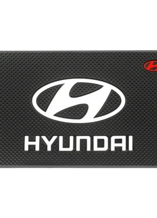 Антиковзний килимок anti slip в авто на панель торпеду hyundai силіконовий липкий з логотипом кіа кіл