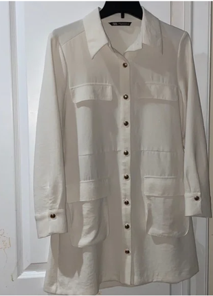Короткое белое платье zara, размер m