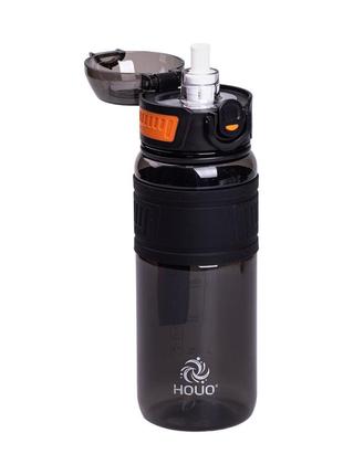 Бутылка для воды houo спортивная 750 мл с флип крышкой черная