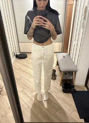 Джинси мом білі zara zara