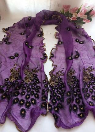 Шарфик павлин длина 220 см
