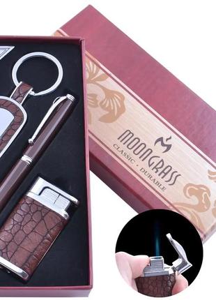 Подарунковий набір "джентельмен-2" із запальничкою, ручкою, брелоком.