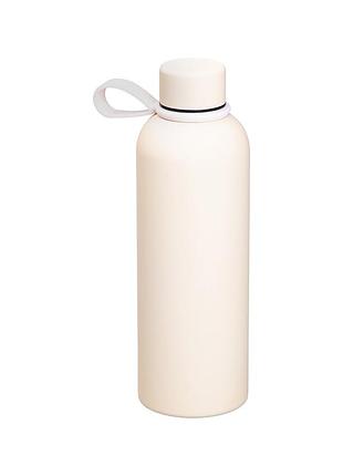 Термопляшка 500 мл з нержавіючої сталі для води та чаю thermo термо пляшка бежева