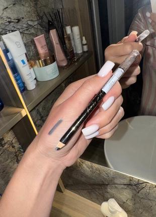 Черный контурный карандаш для глаз подводка