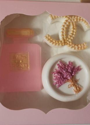 Подарочный набор мыла chanel coco mademoiselle 3 в 1. подарочное мыло