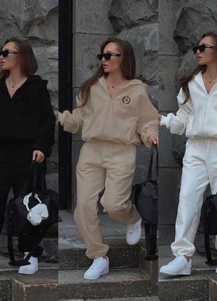 Костюм oversize : кофта + джоггери
