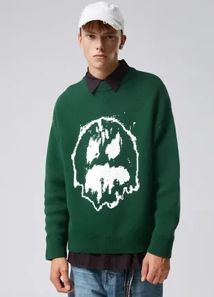 Свитер weekday jacquard oversized. оверсайз оригинал cos arket