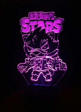 3d-світильник леон, 3д-нічник, кілька підсвічувань (на батарейці)