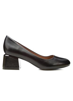 Жіночі туфлі 19257 чорні штучна шкіра